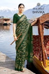 Shivika Vol 1 By Kashvi Black Moss Foil Saree Wholesalers In Surat
